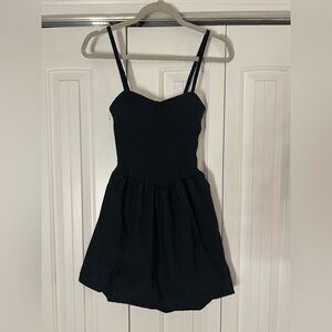 Chic Black Spaghetti Strap Mini Dress